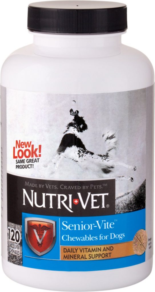 

Жевательные таблетки Мультивитамин для пожилых собак. Nutri-Vet Senior Vite 120 табл