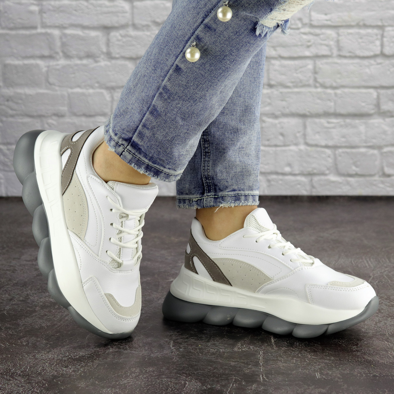 

Женские кроссовки Fashion Bubbles 1642 38 размер 23,5 см Белый