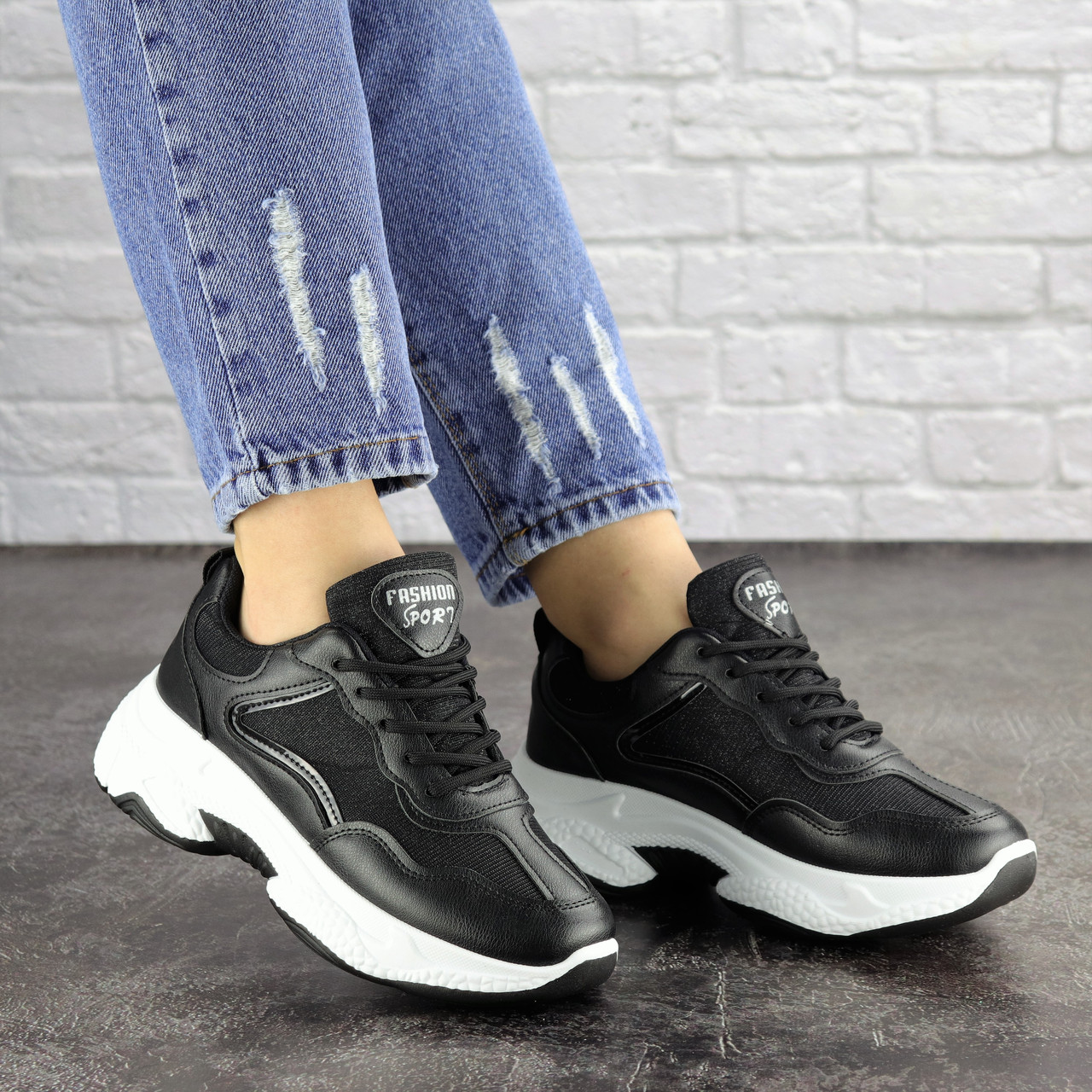 

Женские кроссовки Fashion Noble 1672 39 размер 23,5 см Черный