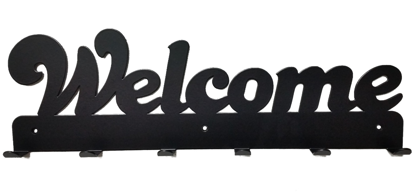 

Вешалка настенная Lombardi "Welcome" 50 х 16 см, черная