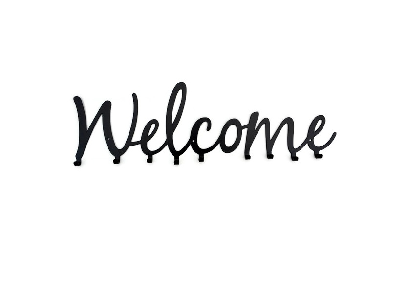 

Вешалка настенная Lombardi "Welcome" 60 х 19 см, черная