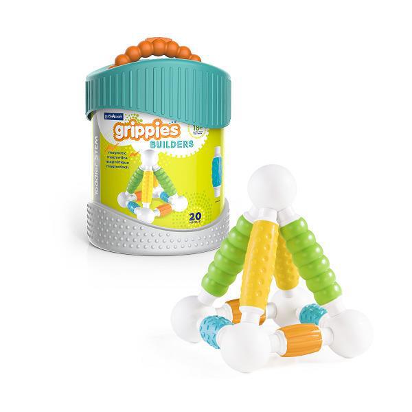 

Детская магнитная игрушка-конструктор Guidecraft Grippies Builders, 20 деталей