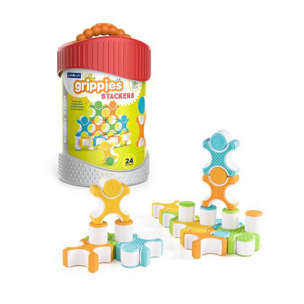 

Детская развивающая магнитная игрушка-конструктор Guidecraft Grippies Stackers, 24 детали