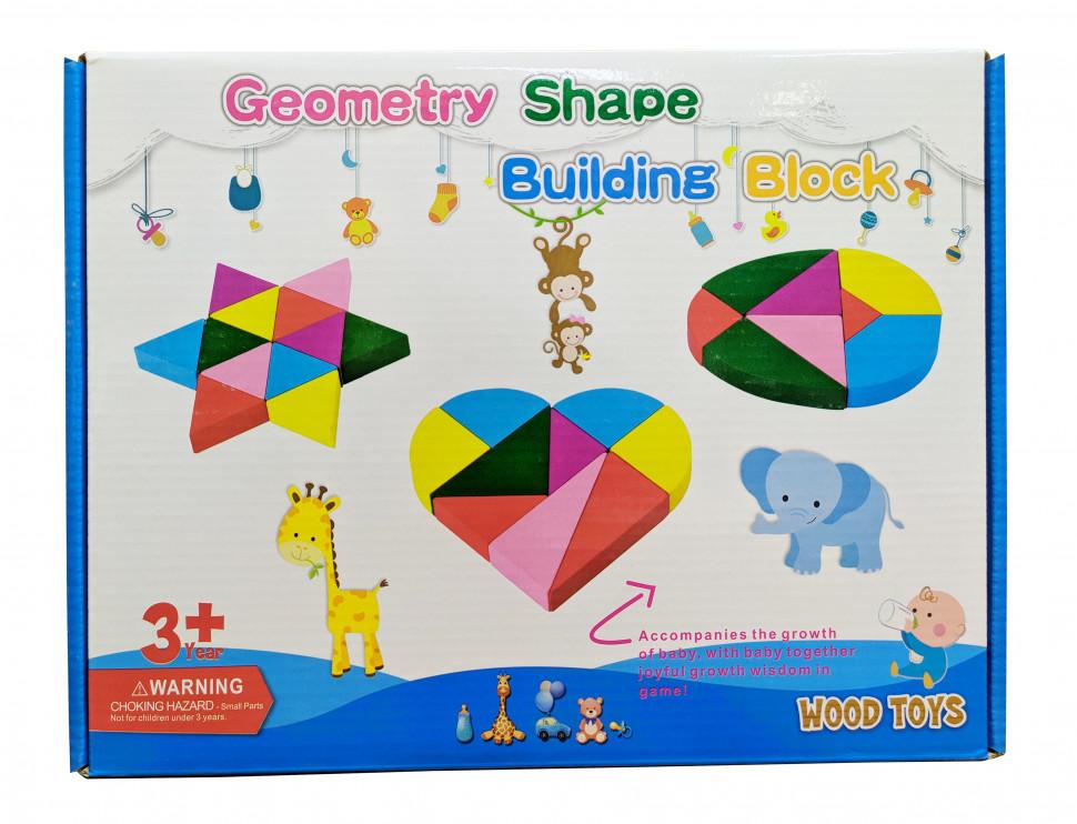 

Детская деревянная игрушка Wood Toys MD 2329C "Геометрикa", разноцветный