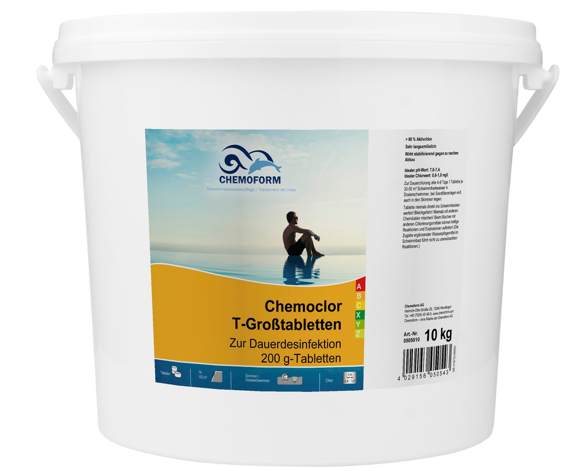 

Кемохлор Chemoform Т-Таблетки 200г, медленно растворимый, 10 кг