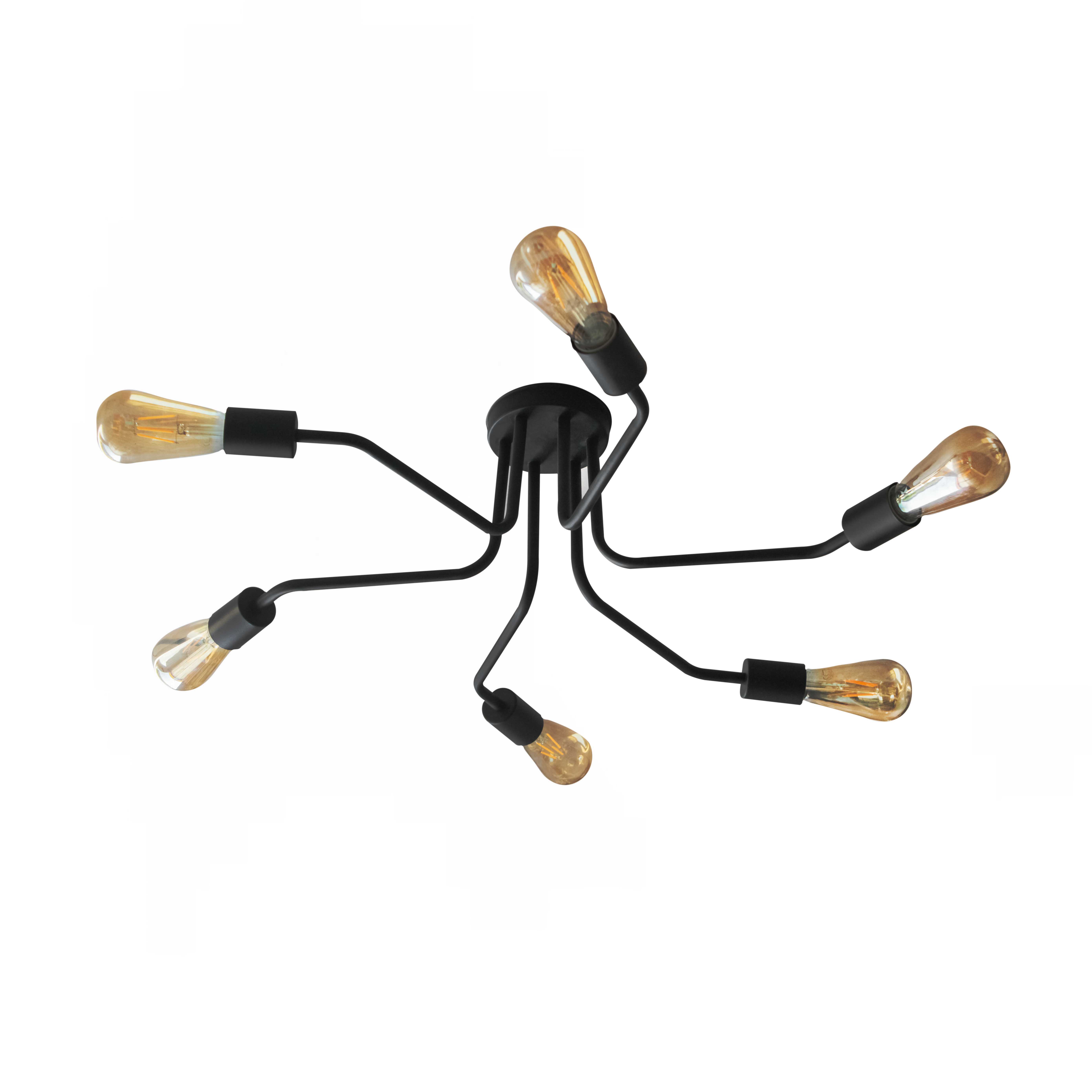 

Светильник потолочный 100lamp Loft Е-27 металл, черный (NL 7272/6)