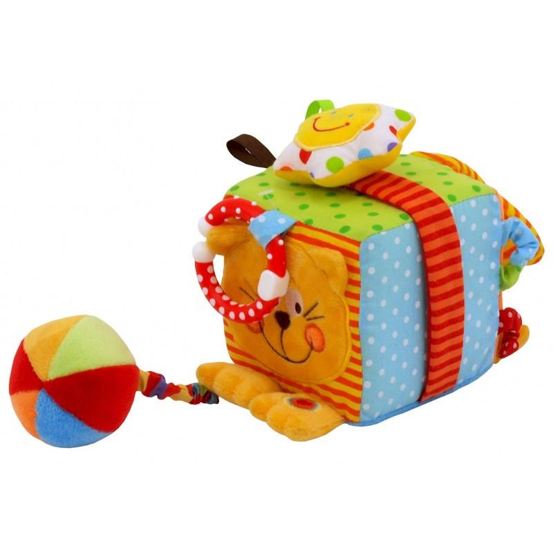 

Плюшевый кубик для самых маленьких Baby Mix TE-8561-10C "Кот"