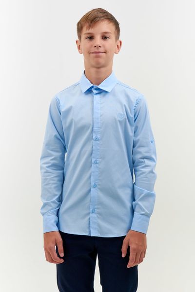 

Рубашка школьная с длинным рукавом A-Yugi 18090-18091-1 152 см голубой