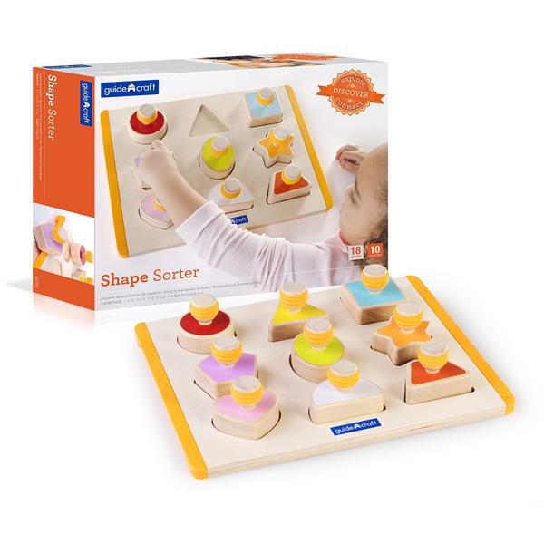 

Детская игра сортер деревянная Формы с ручками Guidecraft Manipulatives
