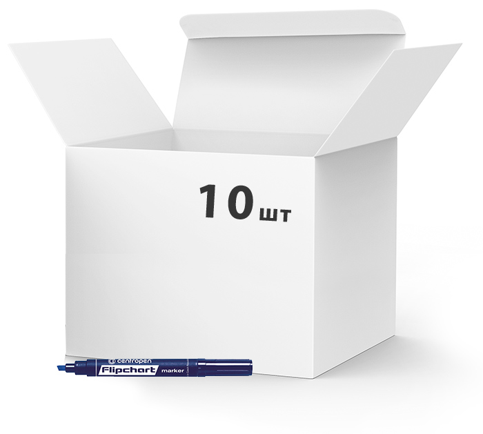 

Набор маркеров для флипчартов Centropen Flipchart 1-4.6 мм Красный 10 шт (8560/02) (8595013616871)
