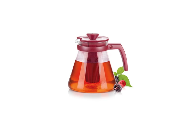 

Заварочный чайник Teo Tescoma, стеклянный красная ручка 1.25 л (646623.20)