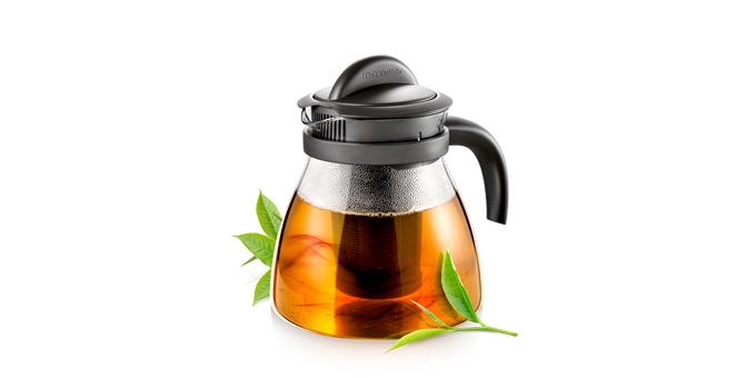 

Заварочный чайник MONTE CARLO Tescoma, стеклянный черная ручка 1.5 л