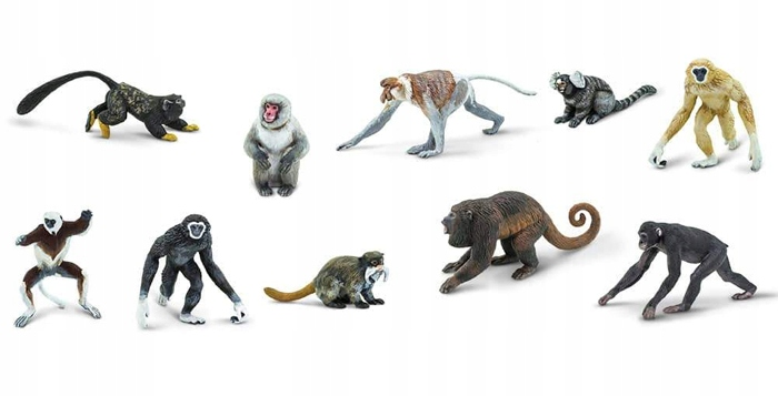 

Набор фигурок Приматы Safari Ltd Figurki Primates 10 штук методика Монтессори (7776096520)