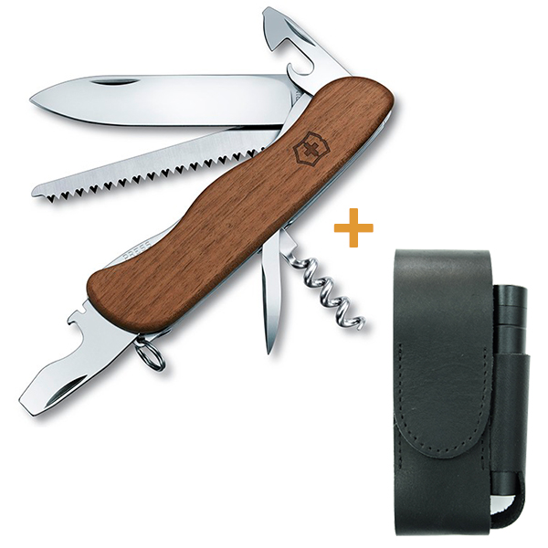 

Комплект Нож Victorinox Forester Wood 0.8361.63 + Кожаный чехол + Фонарь