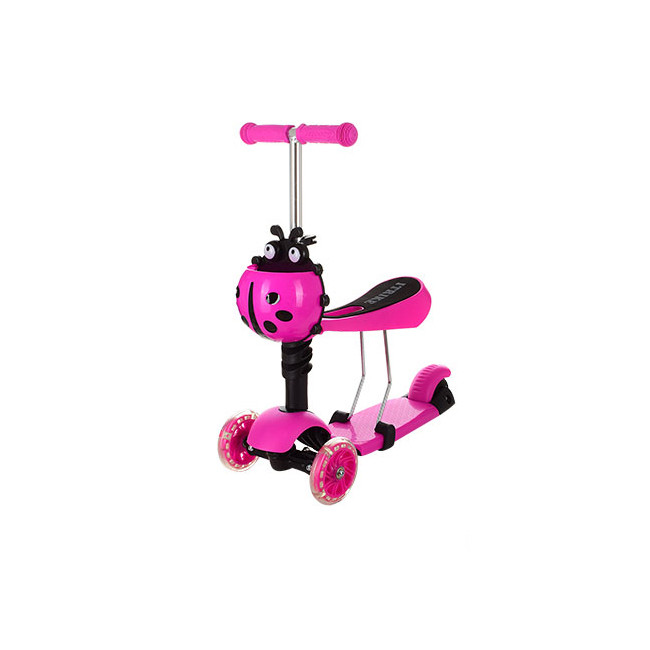 

Детский самокат трехколесный беговел толокар 3 в 1 Maxi Scooter JR 3-016 Pink easter_sale