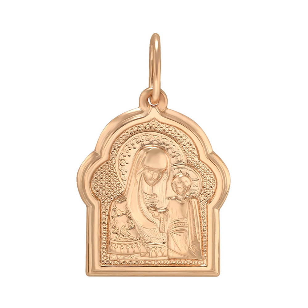 

Золотая ладанка Божья Матерь Казанская в красном цвете 000063811