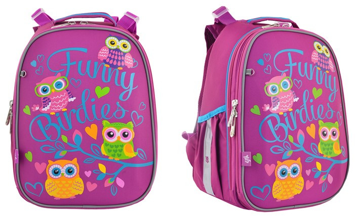 

Рюкзак школьный YES Funny Birdies EVA каркасный Розовый (556189)