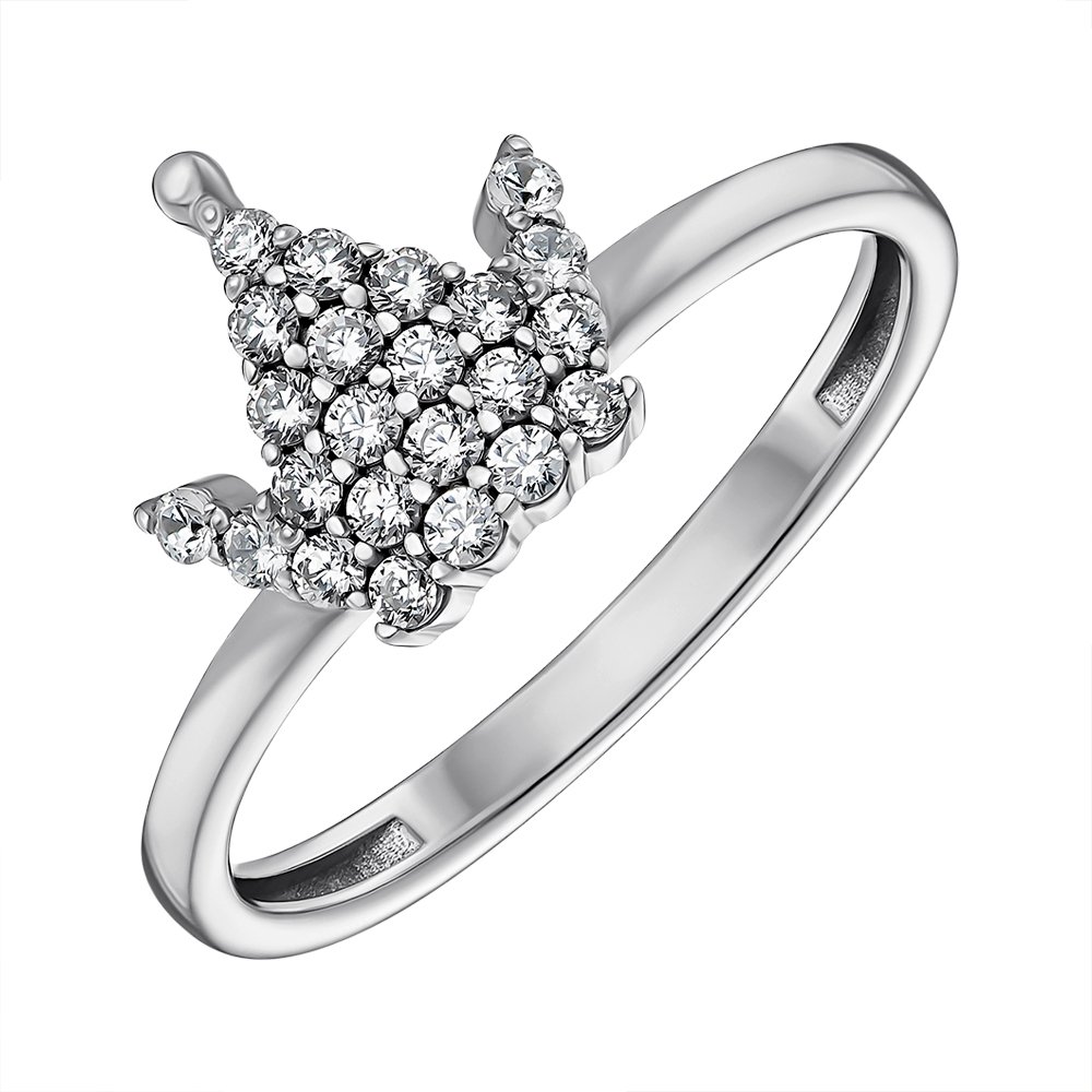 

Серебряное кольцо-корона с фианитами 000148673 16 размера