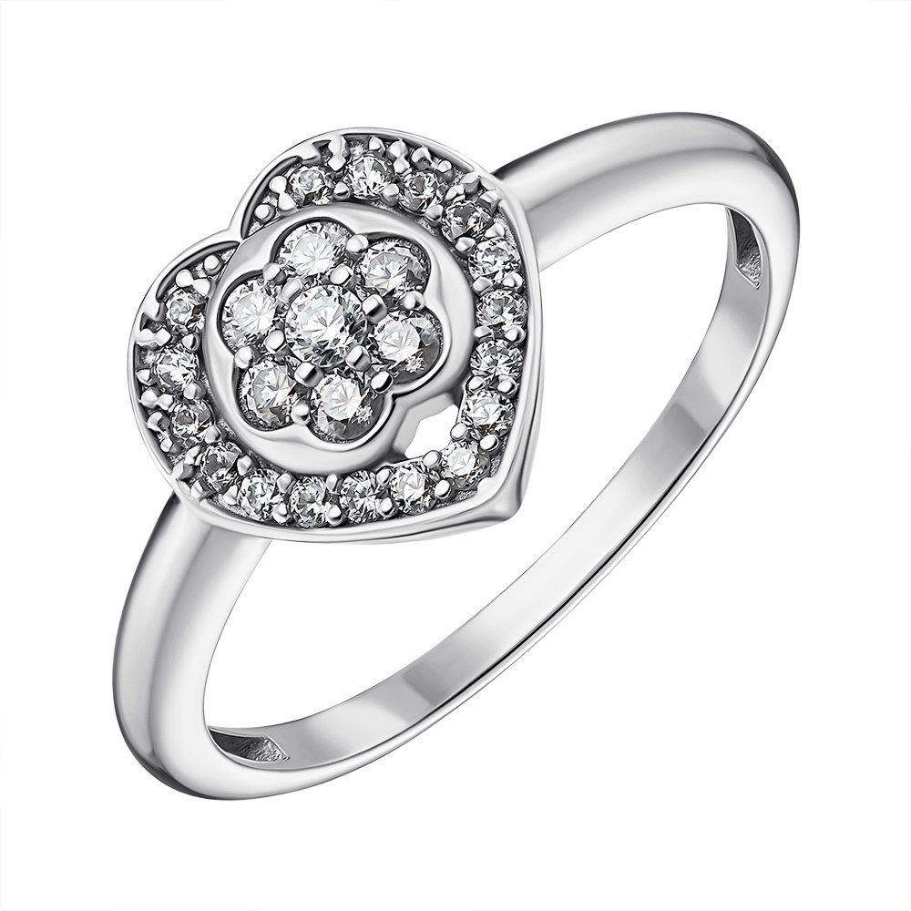 

Серебряное кольцо с фианитами 000148685 19 размера