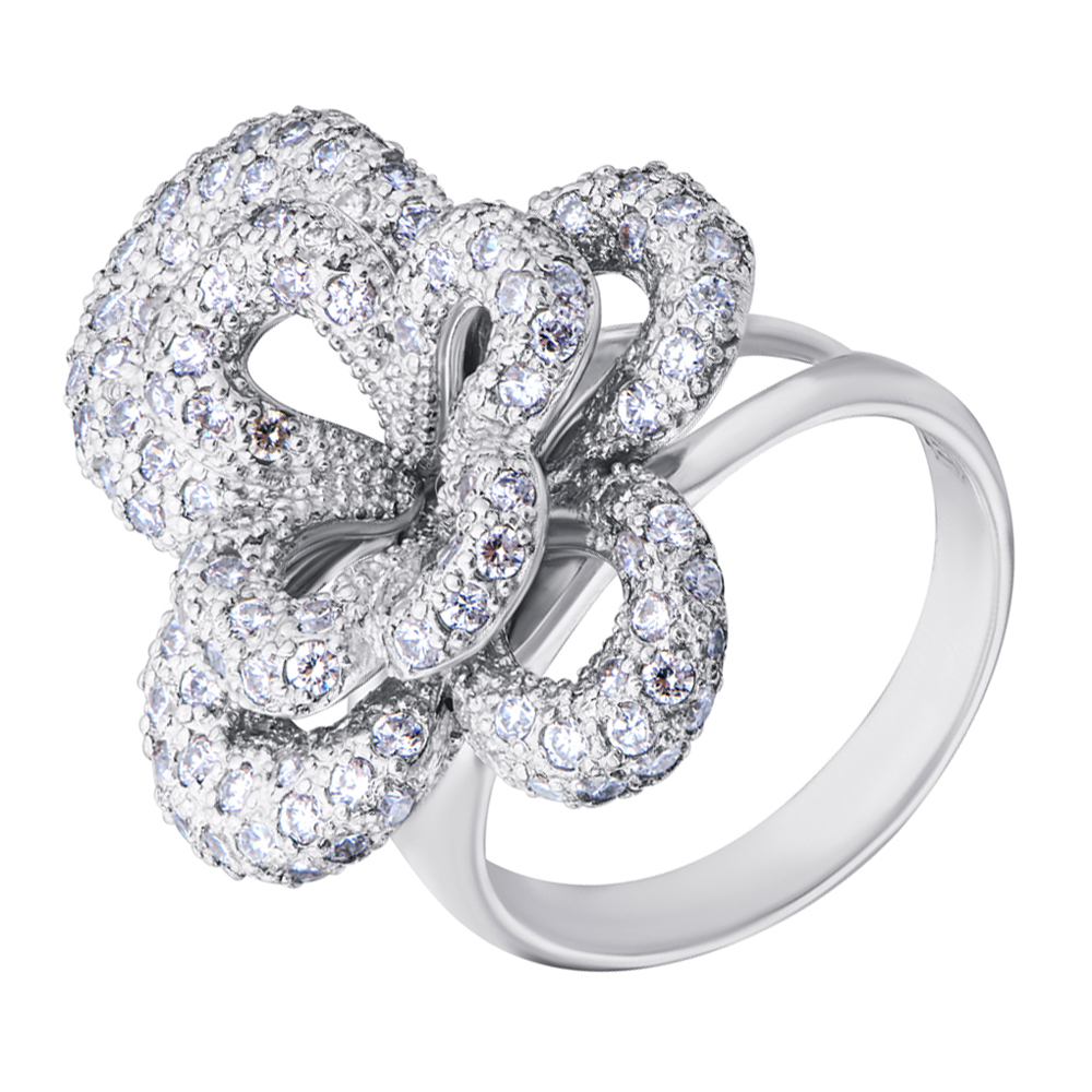 

Серебряное кольцо с фианитами 000132904 17.5 размера