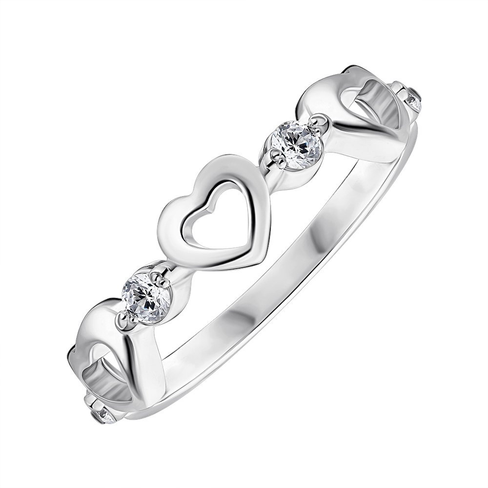 

Серебряное кольцо с фианитами 000148480 16.5 размера