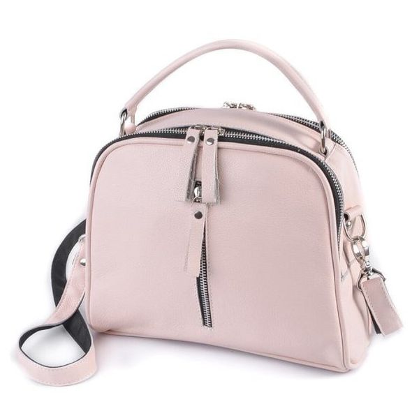

Молодежная кожаная сумка через плечо Камелия М264 pink
