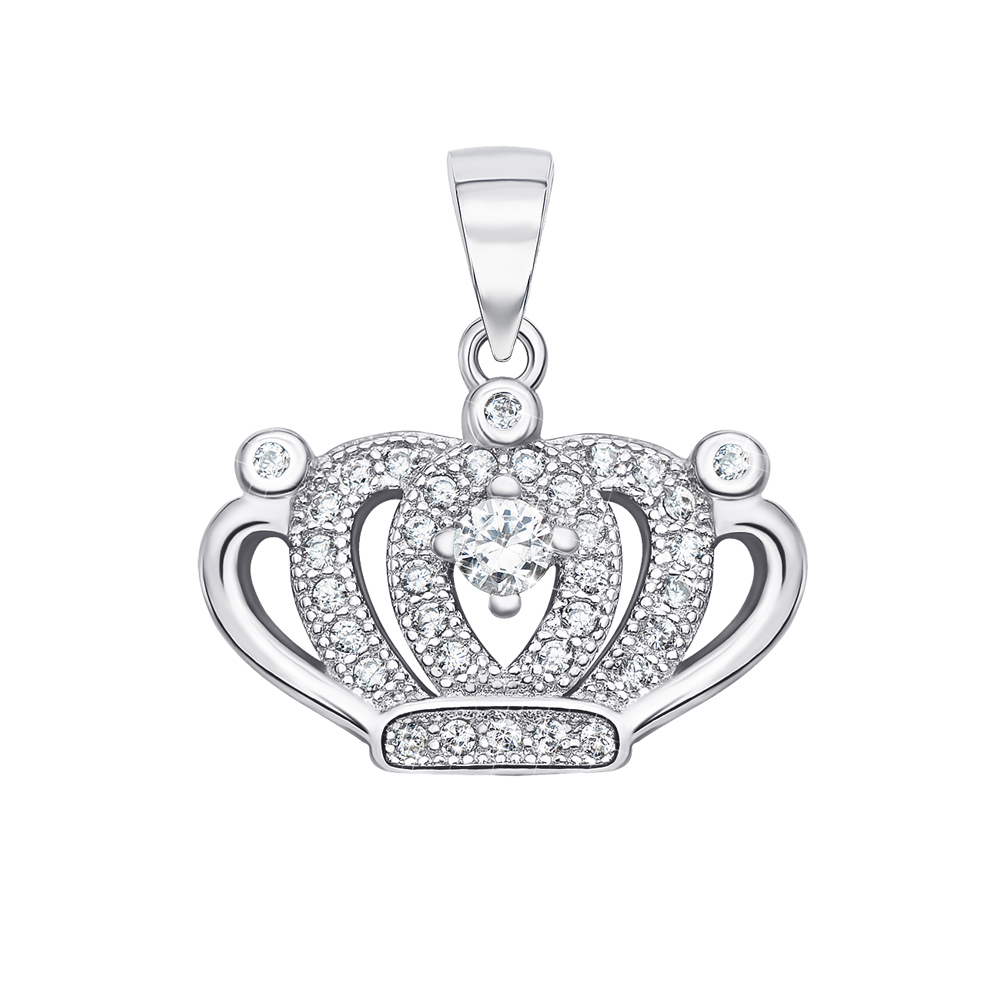 

Серебряній кулон-корона с фианитами 000137219