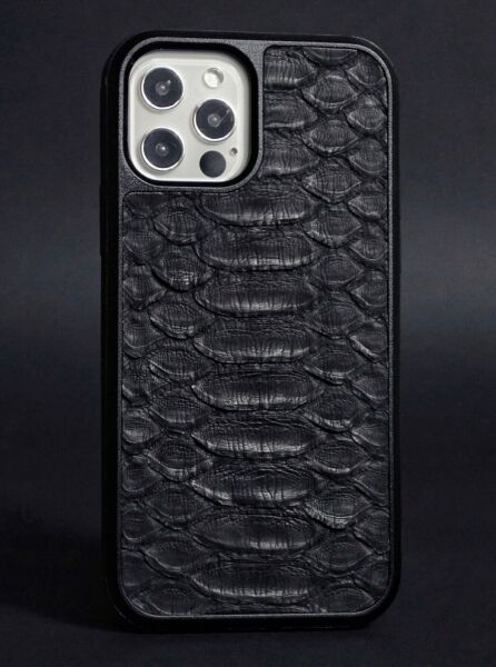 

Кожаный чехол LIMITED Python Skin для Apple iPhone 12 Pro Max - Black