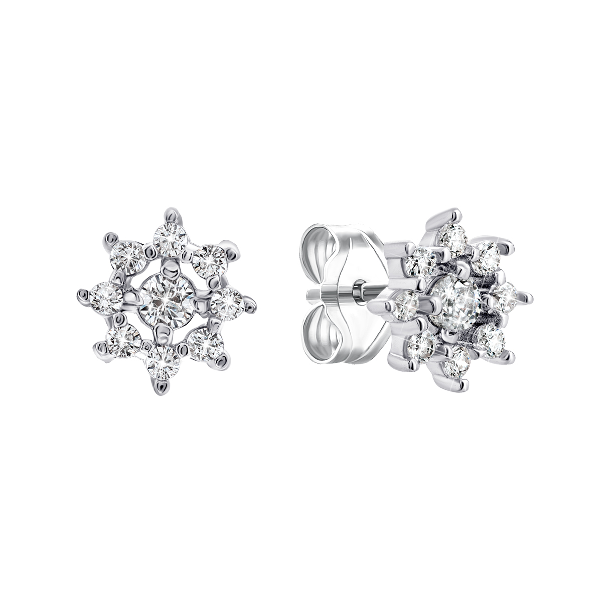 

Серебряные пуссеты с фианитами TE059305