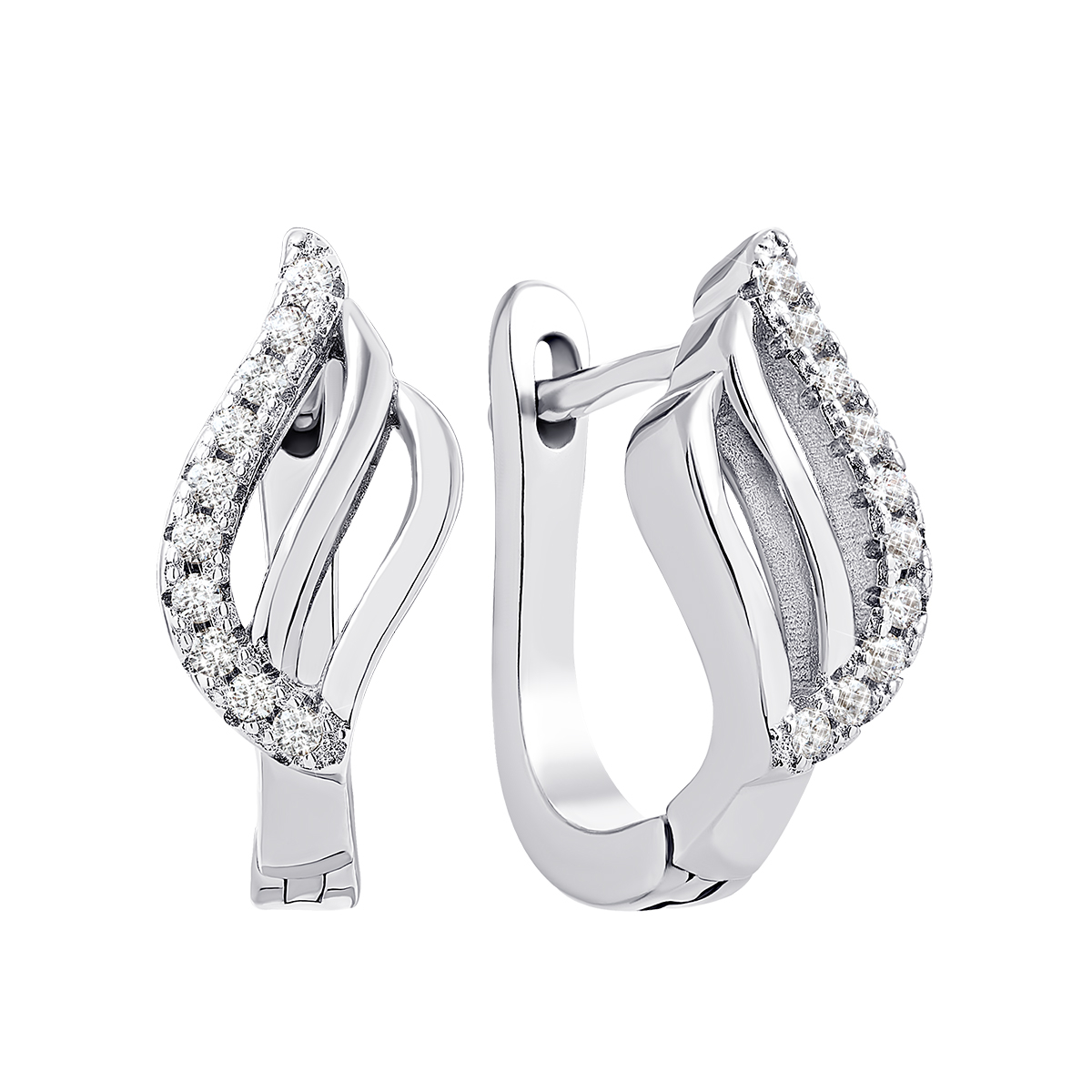 

Серебряные серьги с фианитами PERS0586