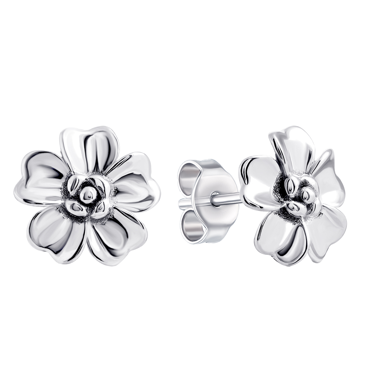 

Серебряные пуссеты Цветы 1EA84306
