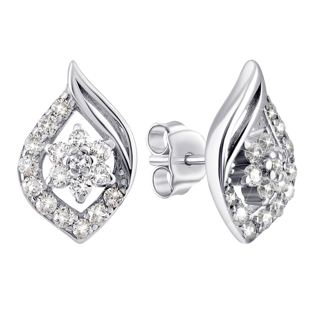 

Серебряные пуссеты с фианитами S529e