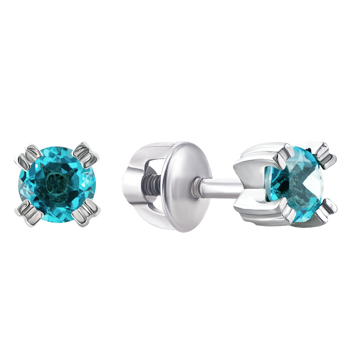

Серебряные пуссеты с топазом swiss 2117/9р-TSWB