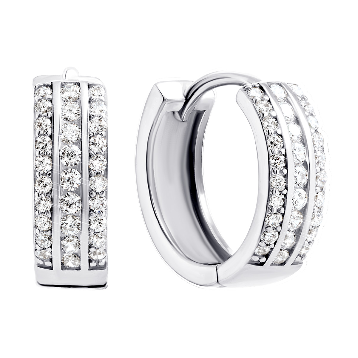 

Серебряные серьги-конго с фианитами 1EA98517