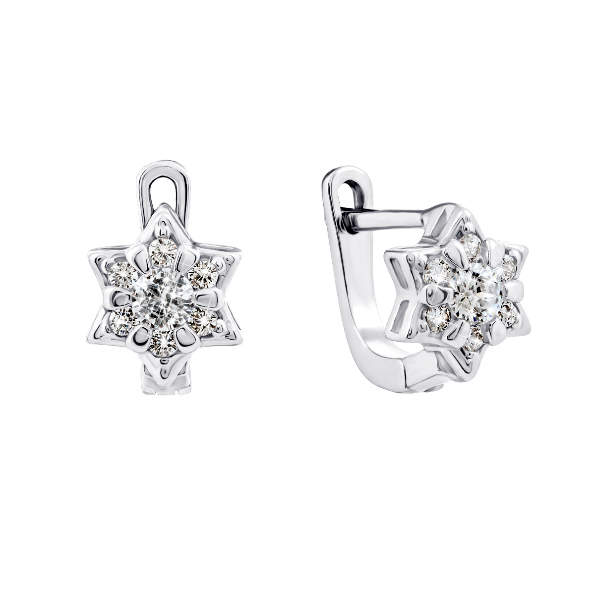 

Серебряные серьги Звездочки с фианитами 7EA92410