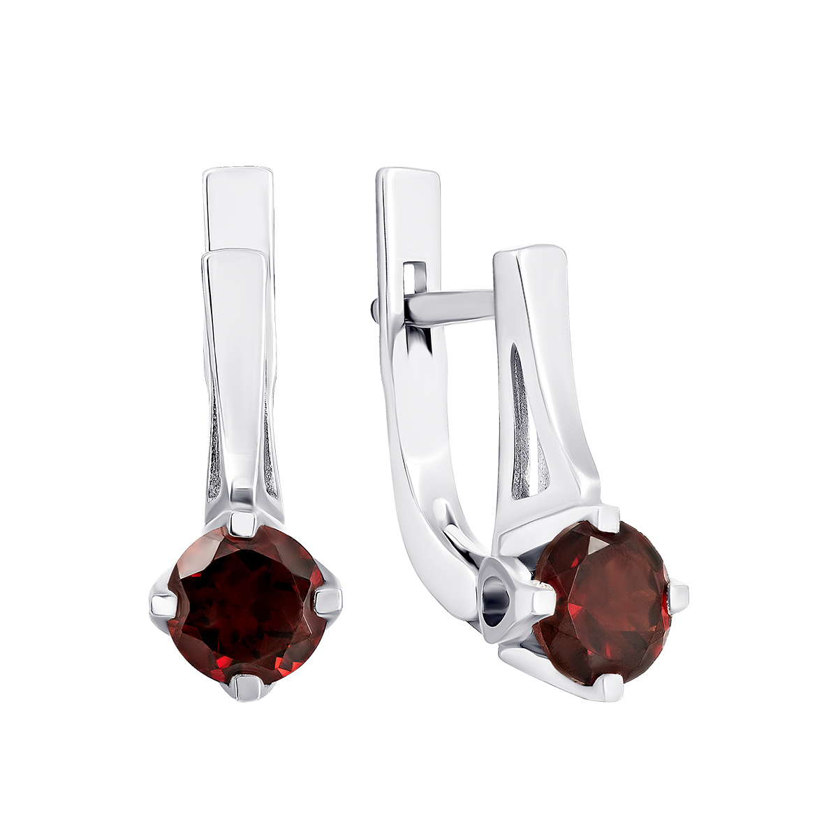 

Серебряные серьги с гранатом 2342/9р-GAR