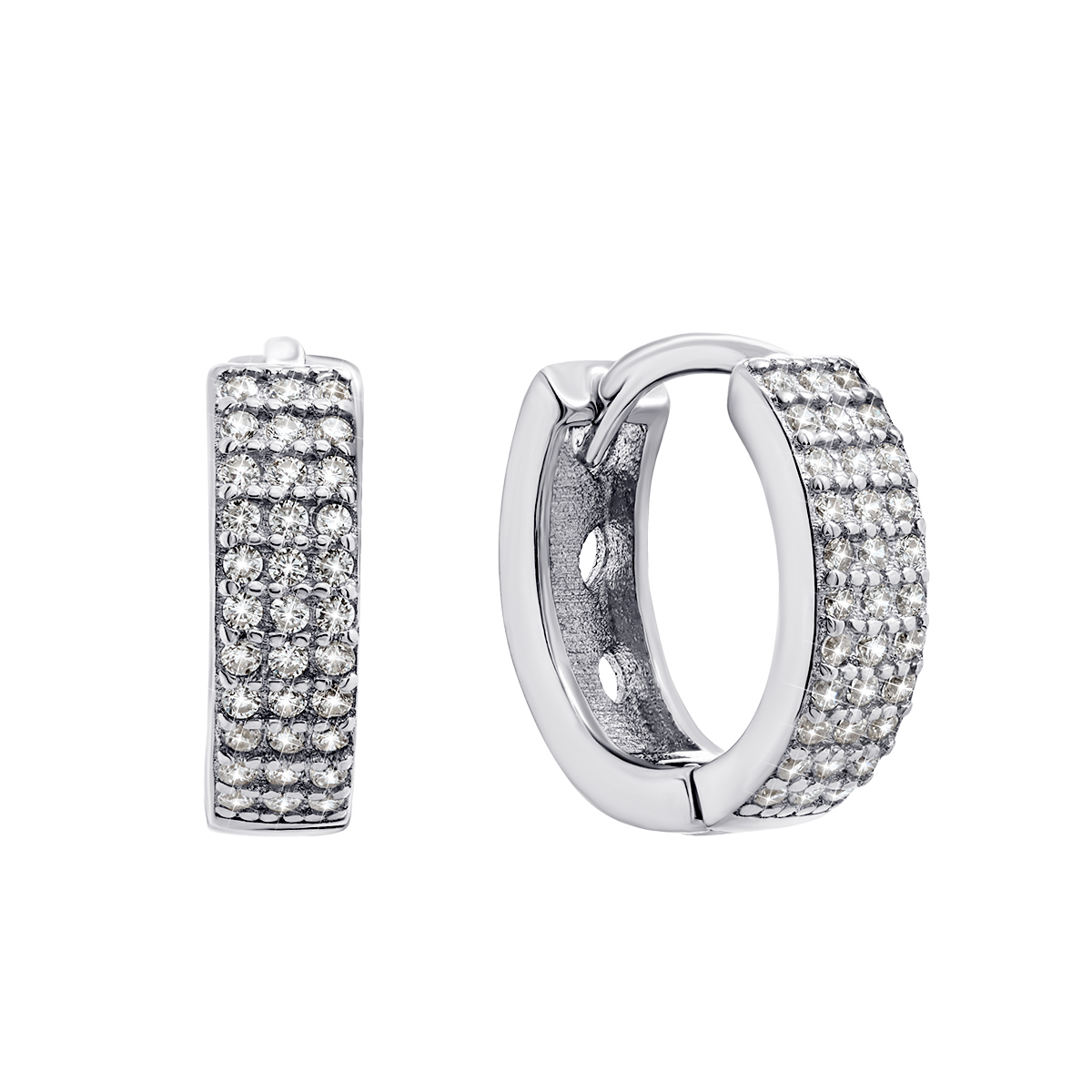 

Серебряные серьги-конго с фианитами SE1458