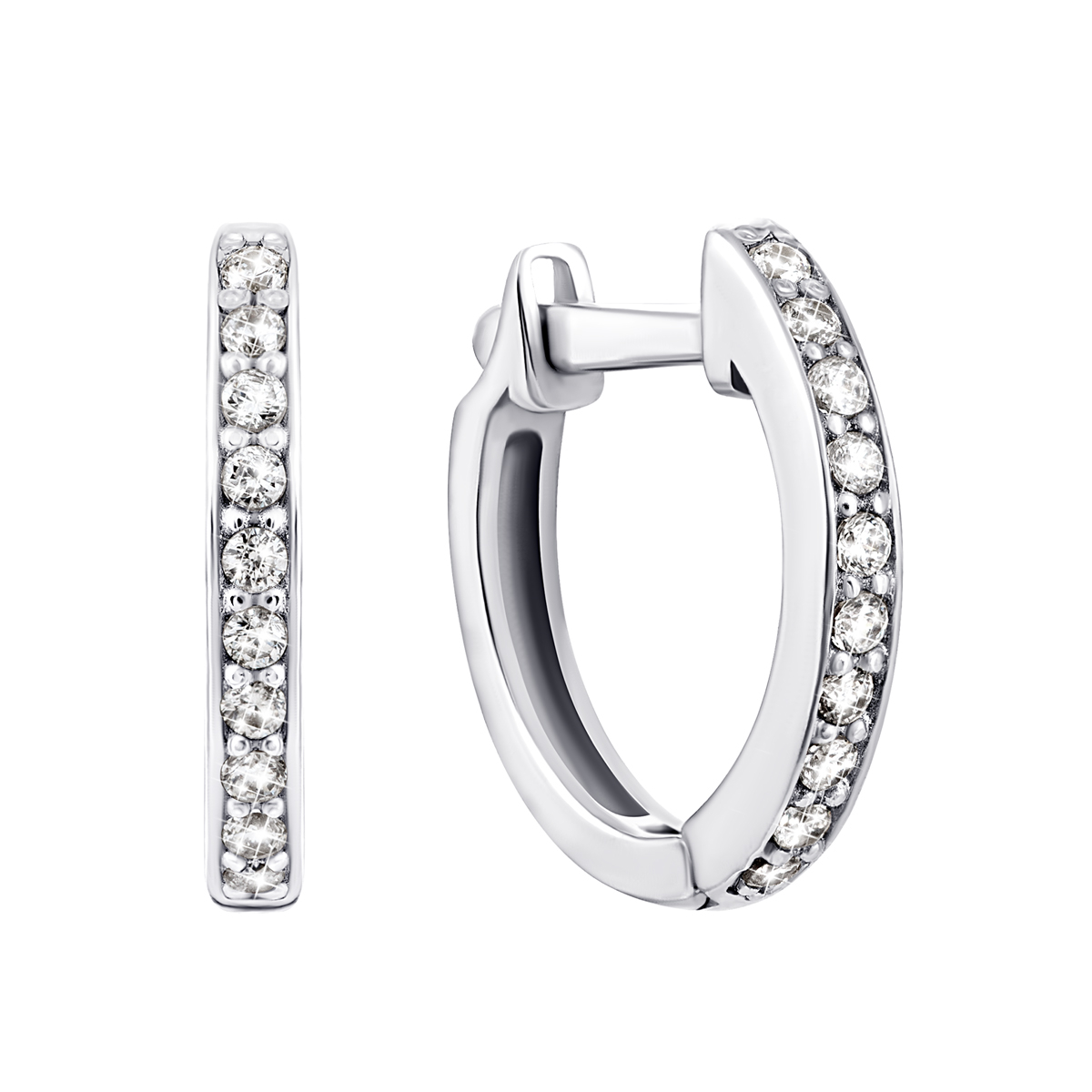 

Серебряные серьги-конго с фианитами 2245/1р-CZ