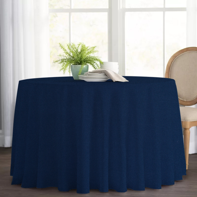

Круглая cкатерть Time Textile Kanzas Navy Blue Синий TT129351 Ø280