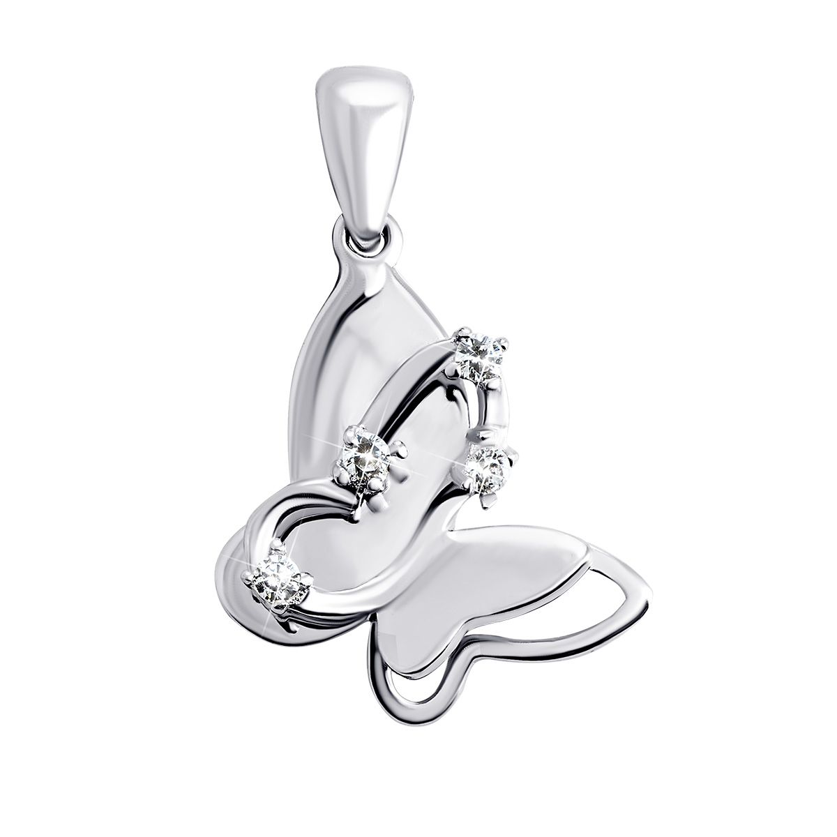 

Серебряная подвеска Бабочка с фианитами TP077507