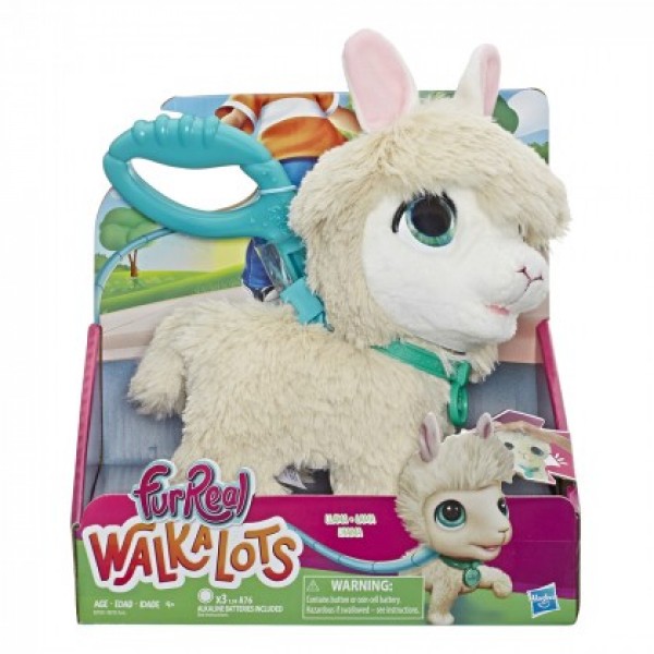 

Интерактивная игрушка Hasbro Fur Real Friends Walkalots Большой питомец Лама на поводке