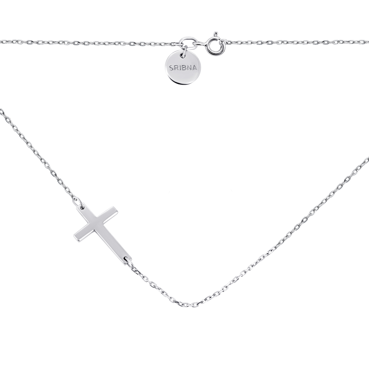 

Серебряное колье 40 размер Cross