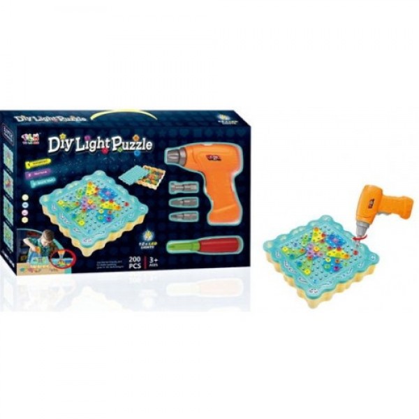 

Конструктор Tu Le Hui "Diy Light Puzzle" (200 детали) 12LED TLH-19 с шуруповертом