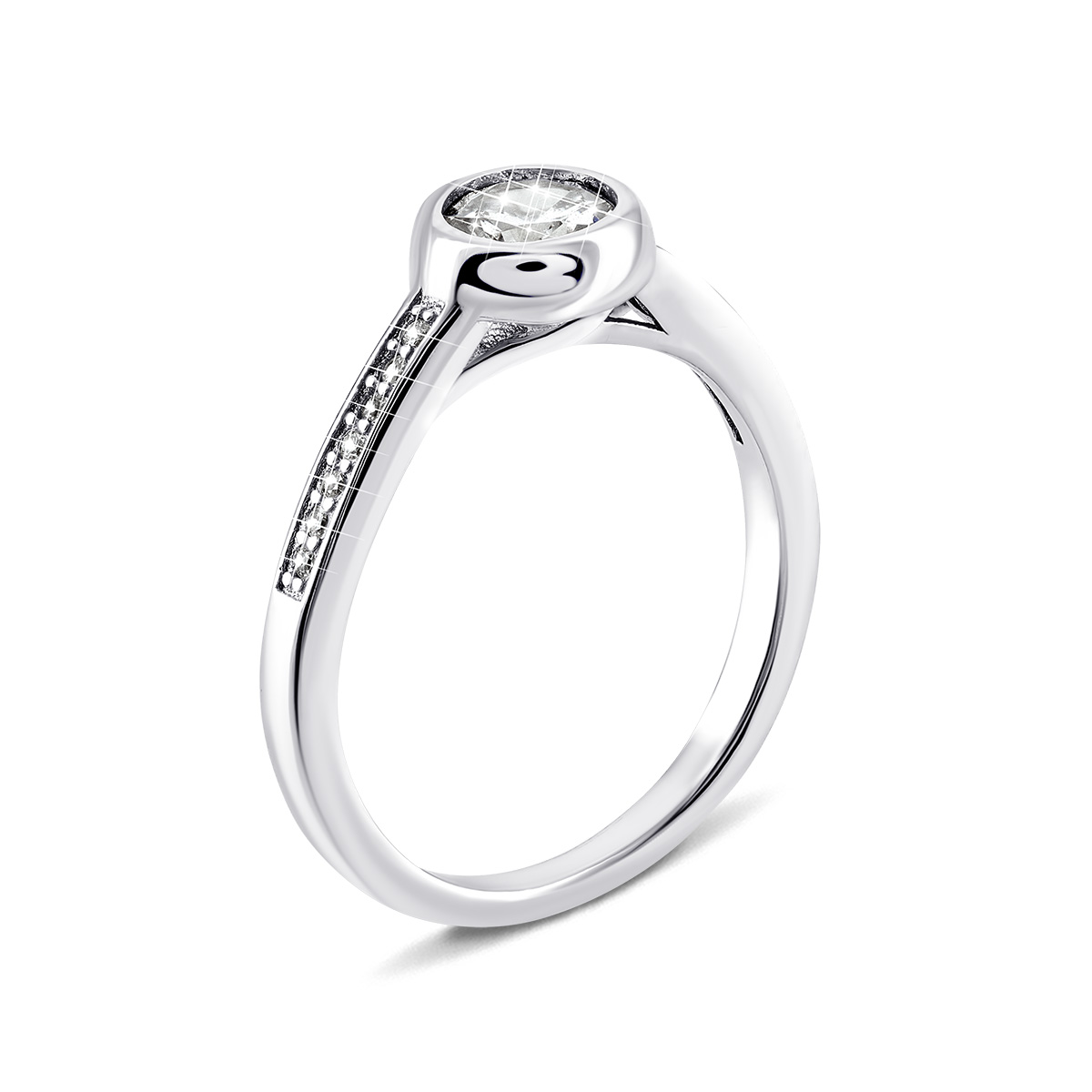 

Серебряное кольцо с фианитами 18 размер PSS1058R