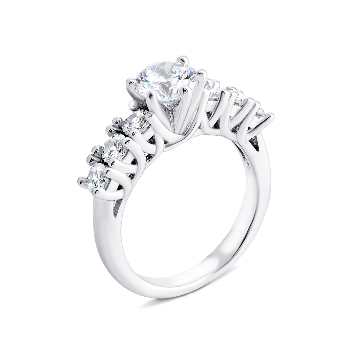 

Серебряное кольцо с фианитами 17.5 размер PRS2554
