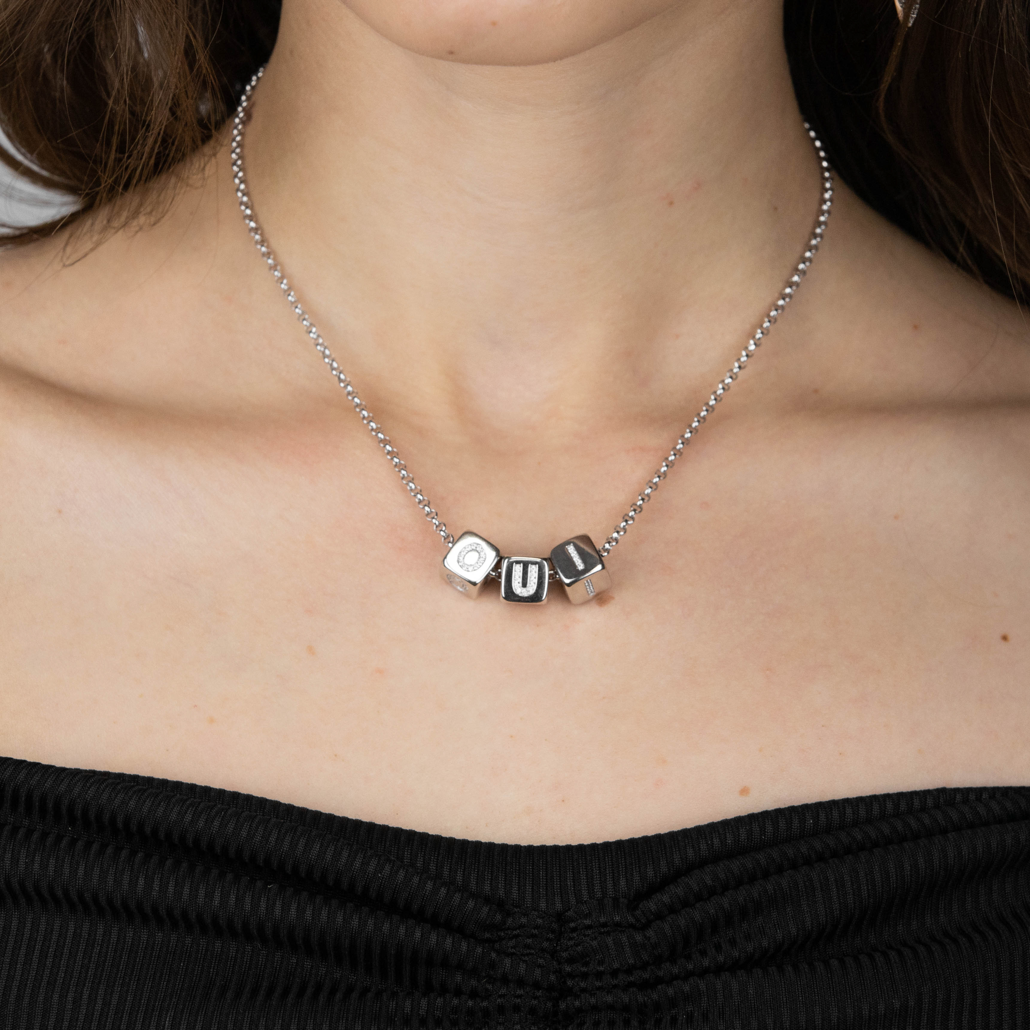 

Серебряное колье ko14609 Диамант