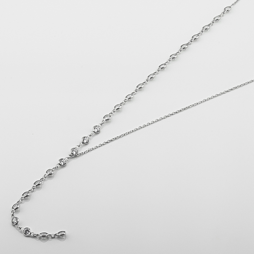 

Серебряное колье-галстук с фианитами ko14564 Диамант, 40 размер