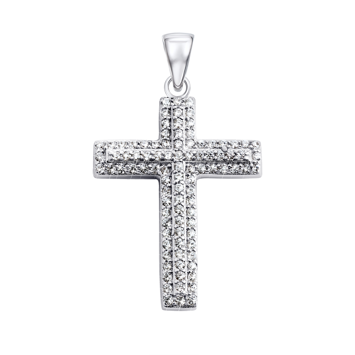 

Серебряный крестик с фианитами 1PE30150-P