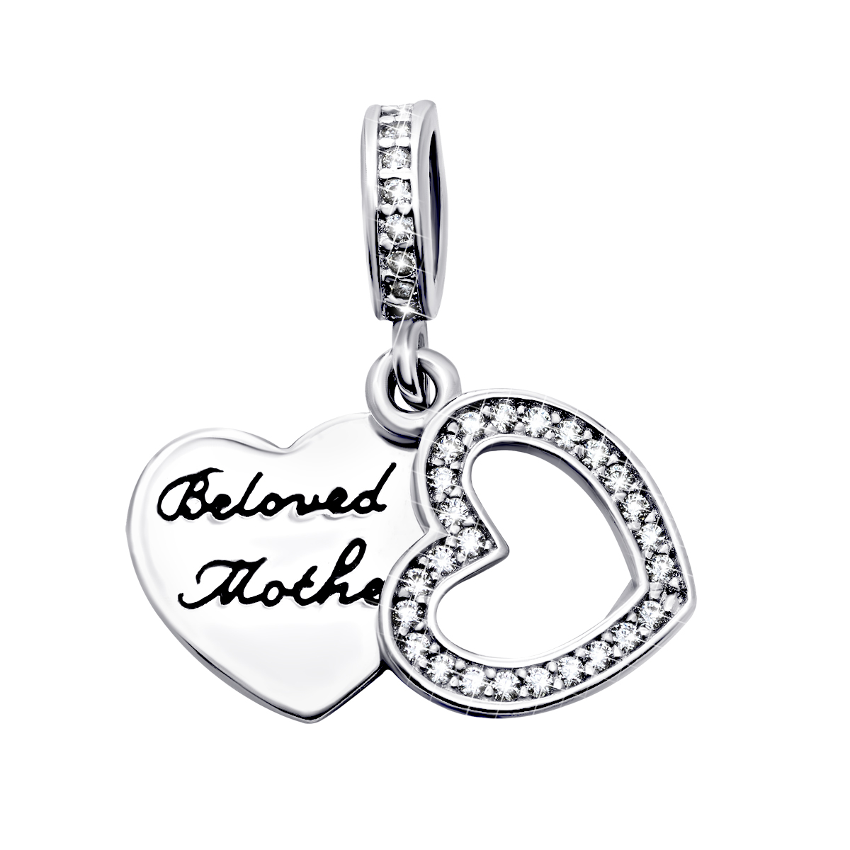 

Серебряная бусина шарм Beloved Mother 613П.Rh
