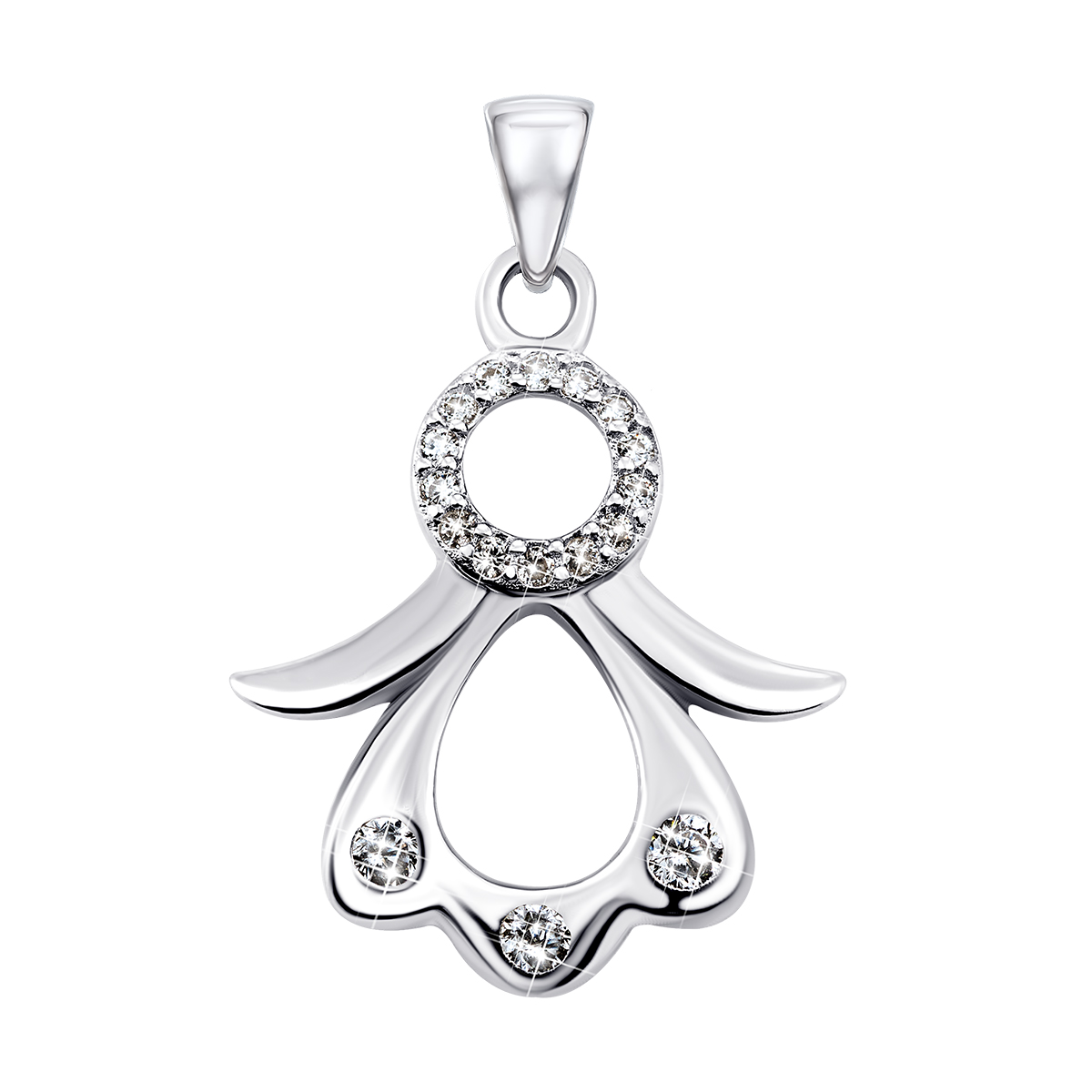 

Серебряная подвеска Ангел с фианитами 1PE64960-P/12/1